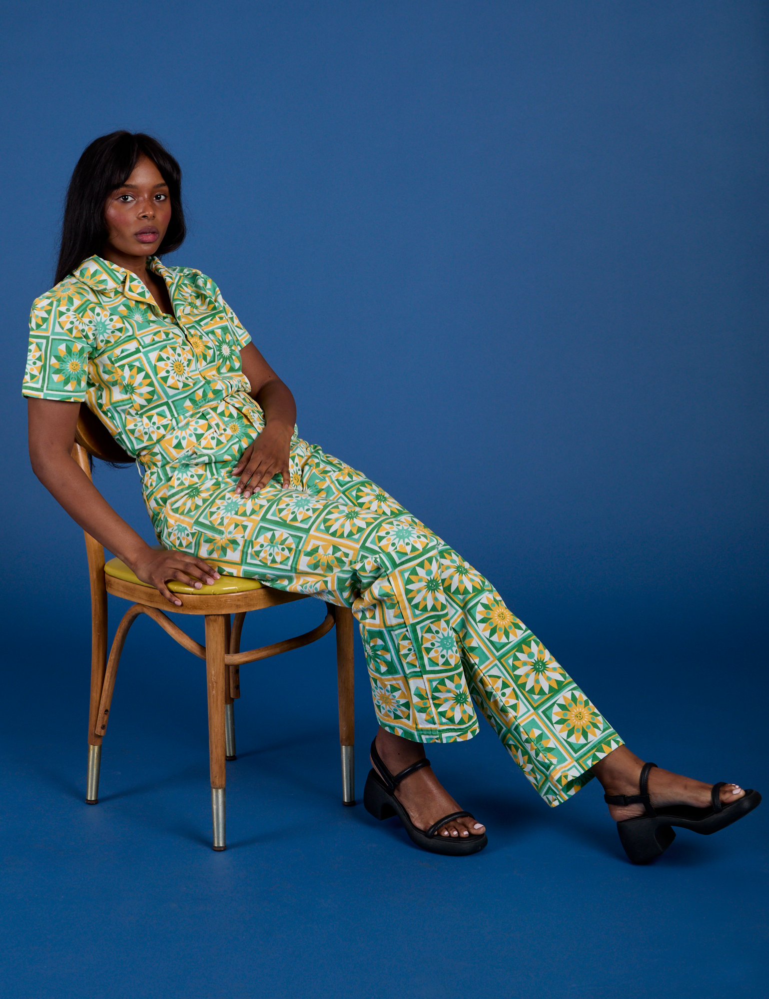 Spring Quilt Print Jumpsuit