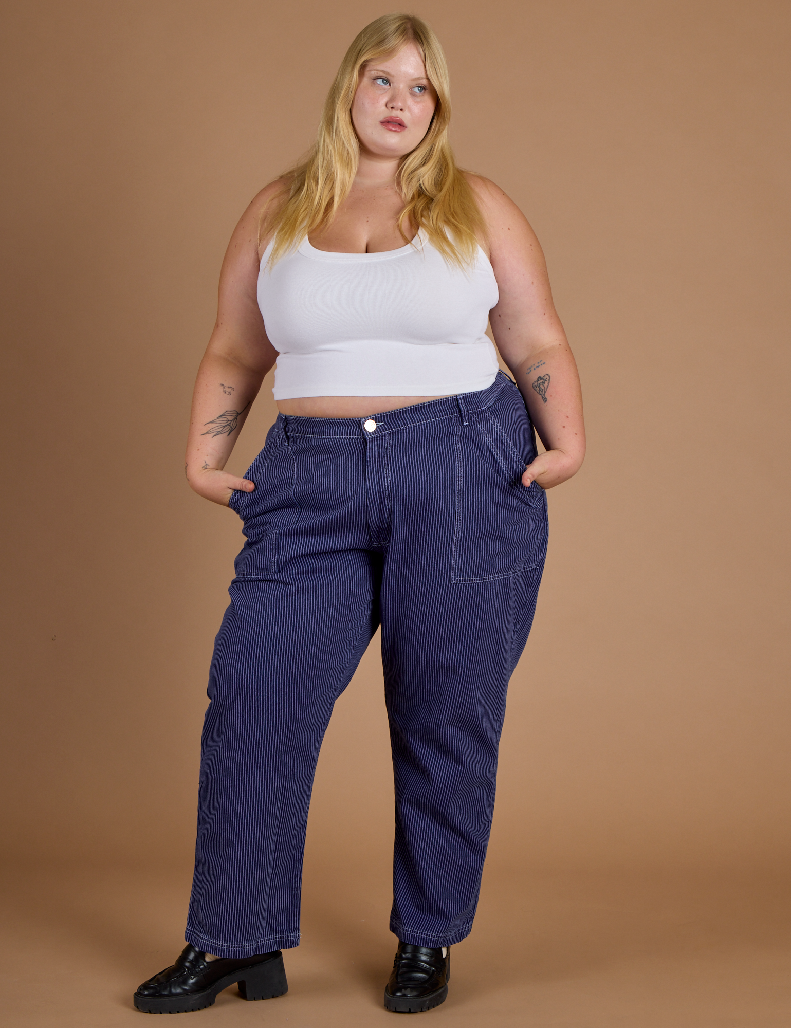 Railroad Denim Work Pants - Faded Grape Overdye