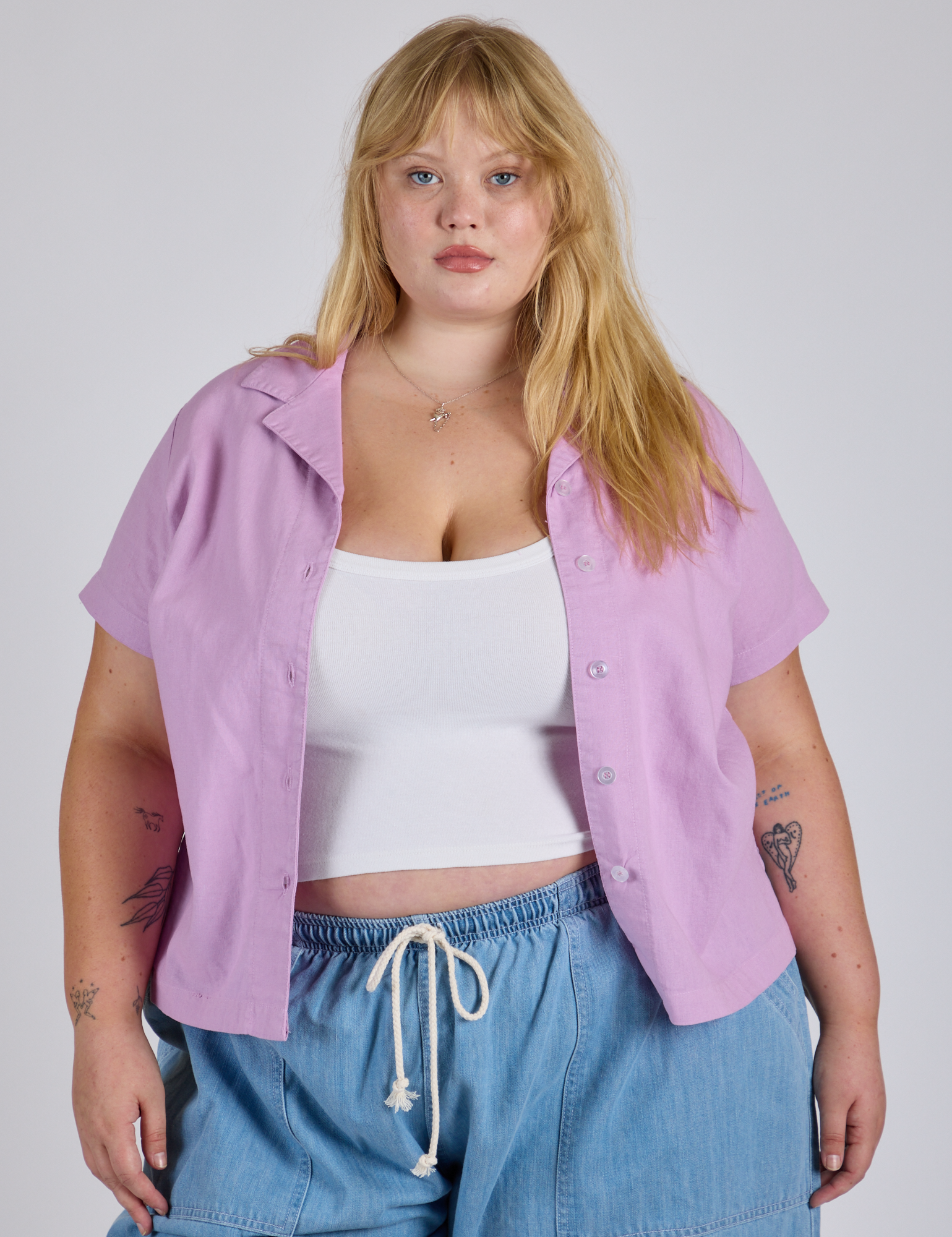 Pantry Button-Up - Lilac Purple