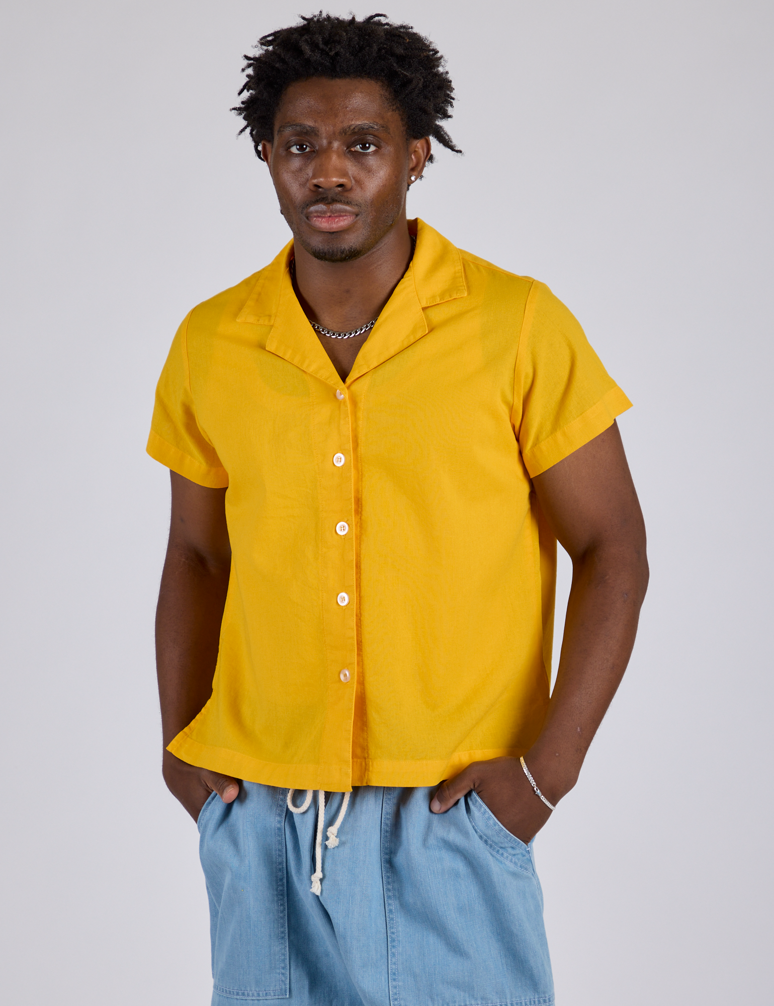 Pantry Button-Up - Sunshine Yellow