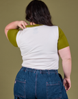 Olive Lottie Tee back view on Ashley