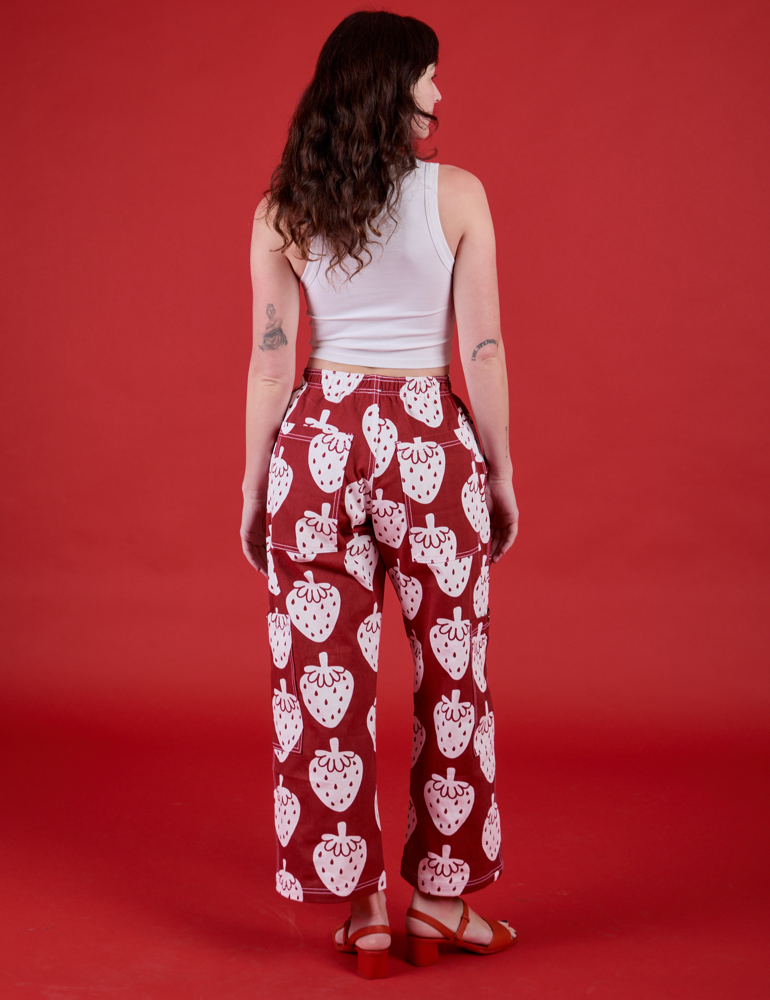 Drop Pocket Pants in Strawbaby back view on Alex