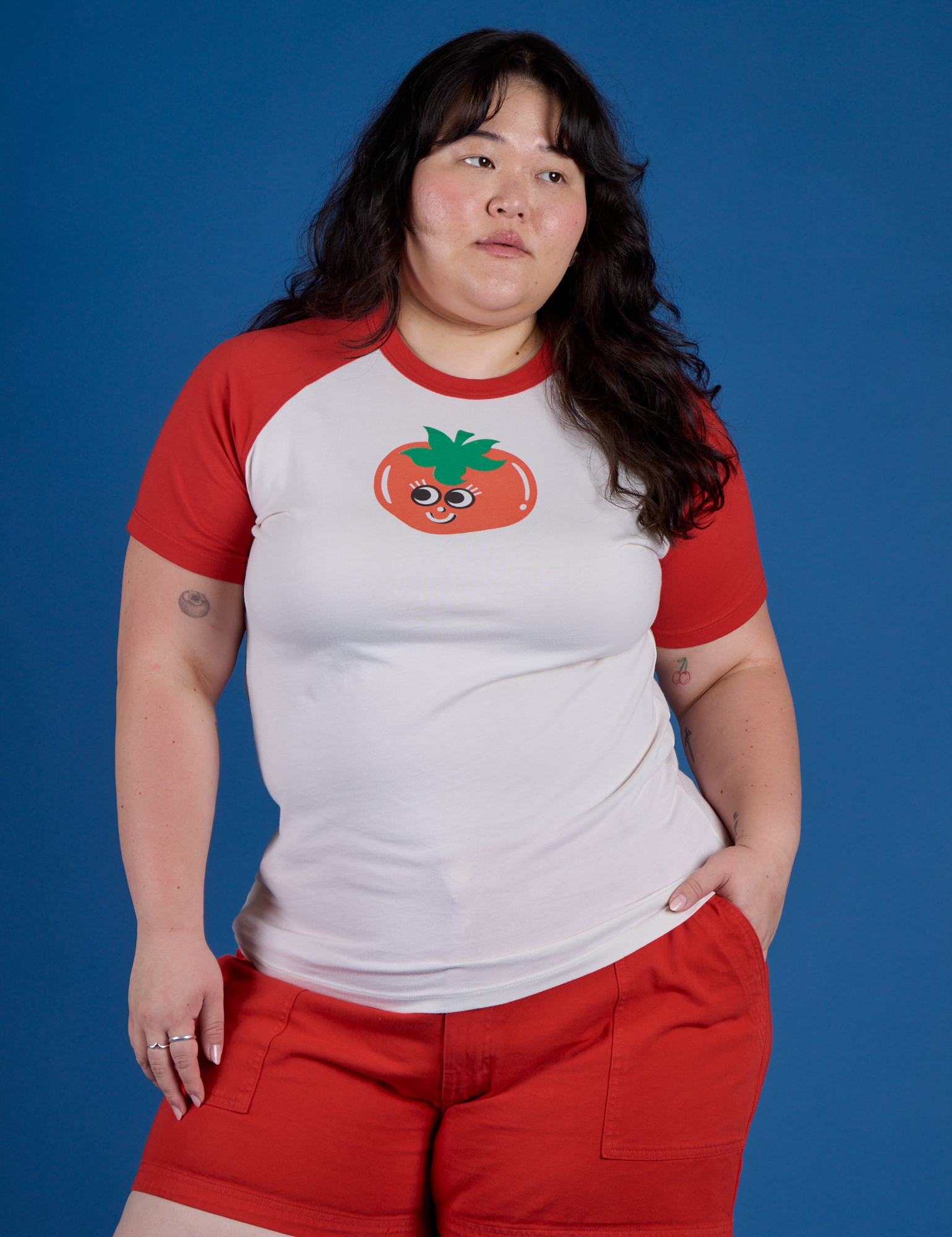 Produce Raglan Tee - Tomato