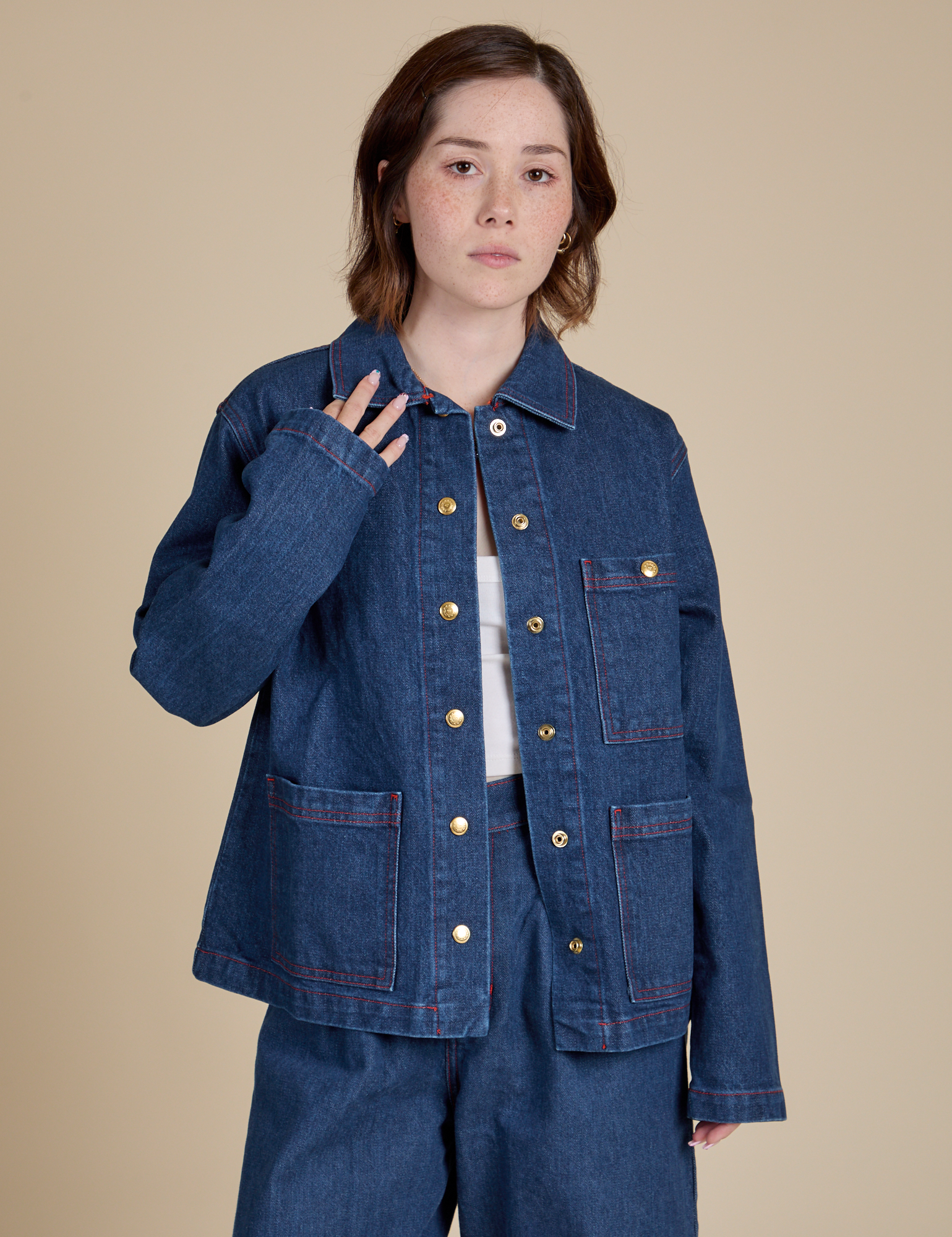 Indigo Denim Work Jacket - Dark Wash – BIG BUD PRESS