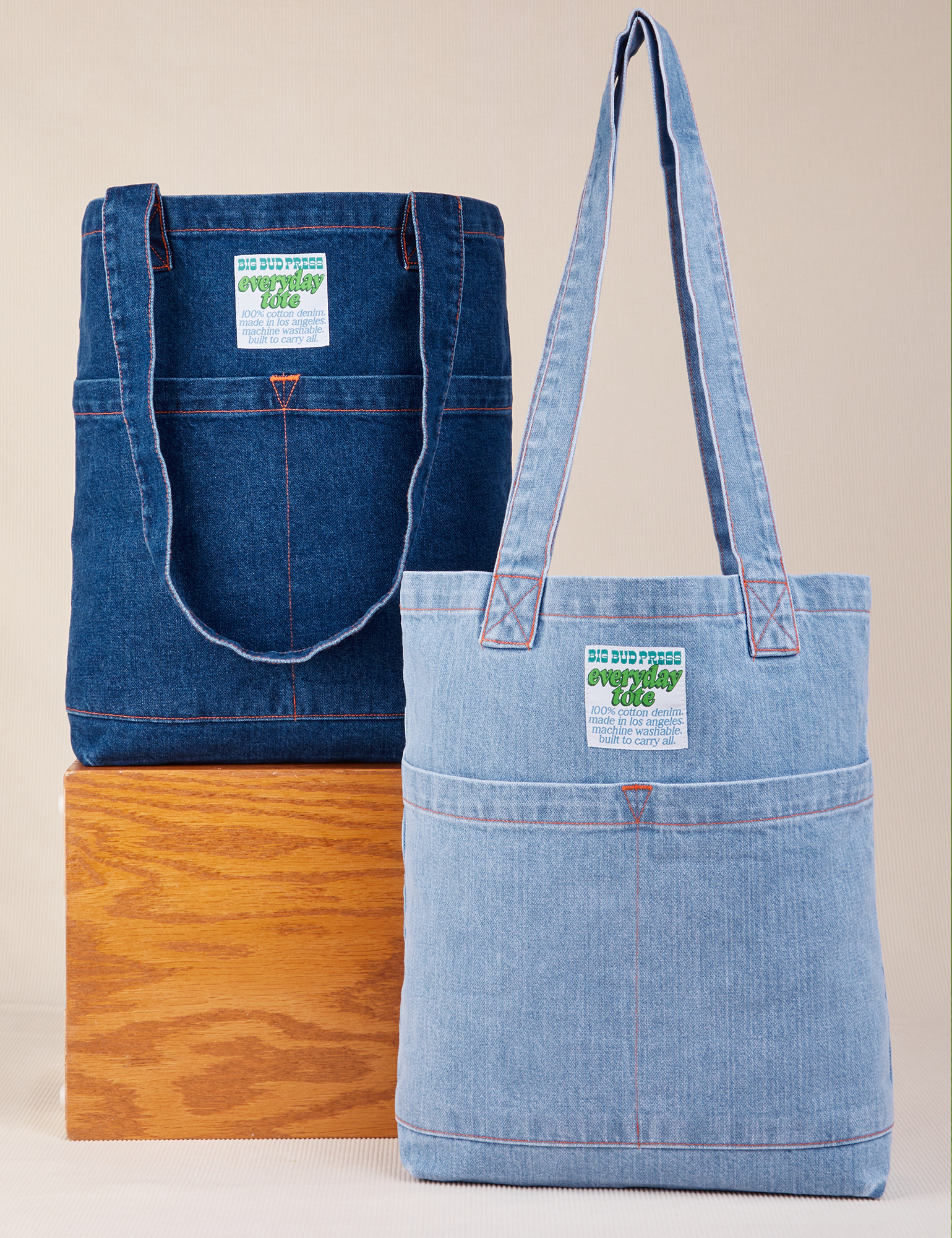 Denim Everyday Tote Bag – BIG BUD PRESS