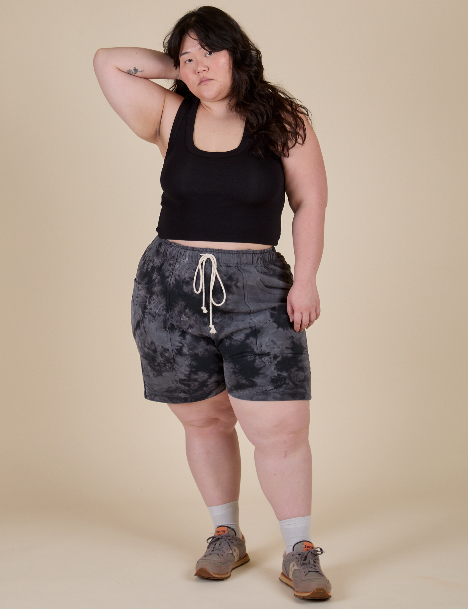 Heavyweight Sweat Shorts - Black Magic Waters