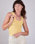Tank Top in Butter Yellow on Alex