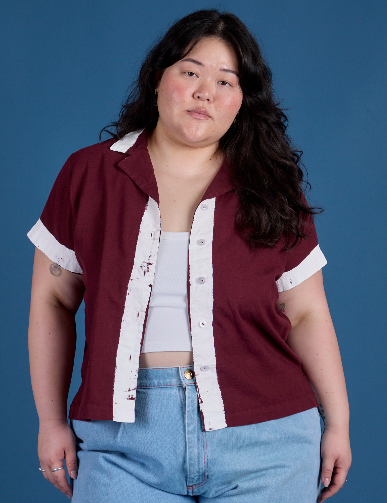 Painted Pantry Button-Up - Red Wine