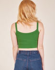 Cropped Cami in Lawn Green back view on Margaret