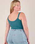 Cropped Cami in Marine Blue angled back view on Lish