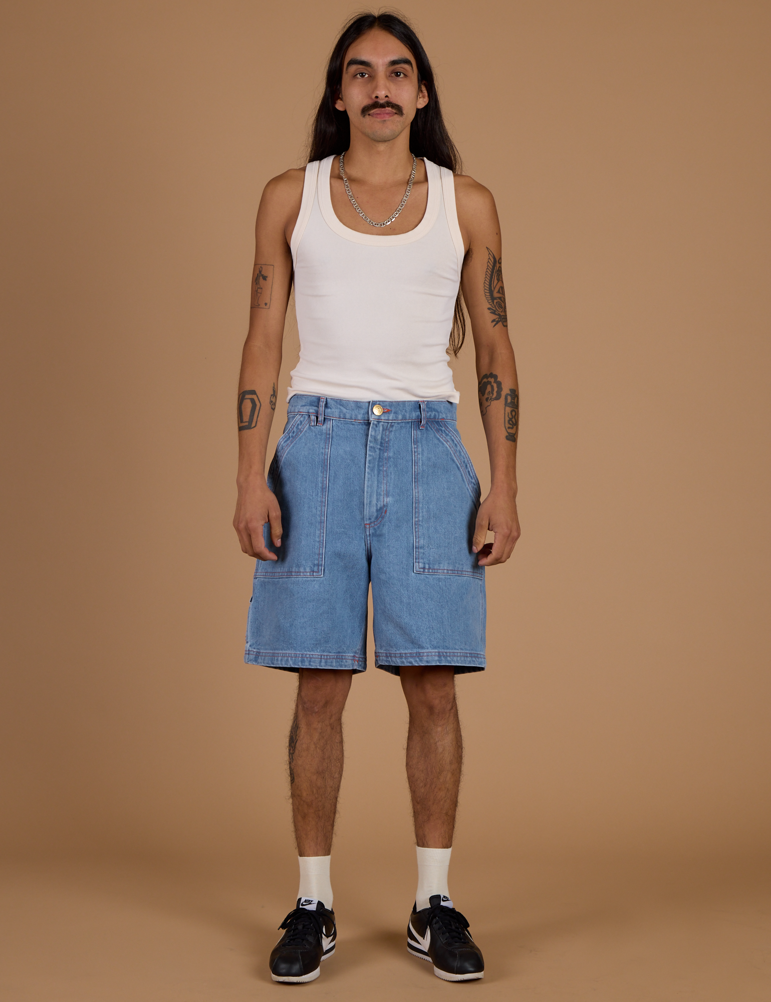 Carpenter Shorts - Medium Wash