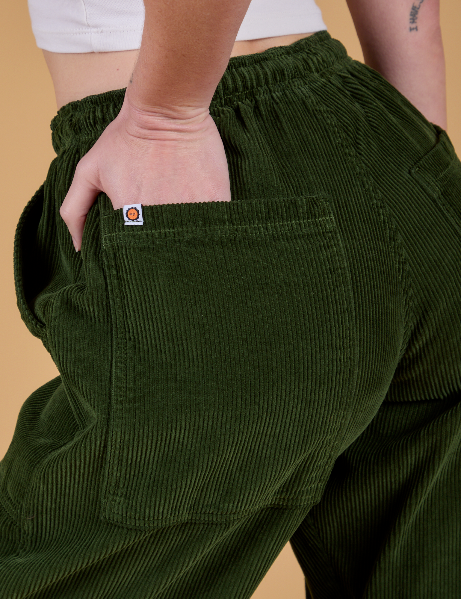 Corduroy Drop Pocket Cargo Pants - Evergreen – BIG BUD PRESS