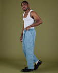 TRY-A-STYLE - Denim Drop Pocket Pants - Light Wash *FINAL SALE*