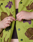 Paintstamped Pantry Button-Up - Big Bug