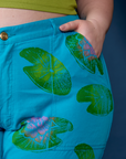 Paintstamped Work Pants - Lilypad
