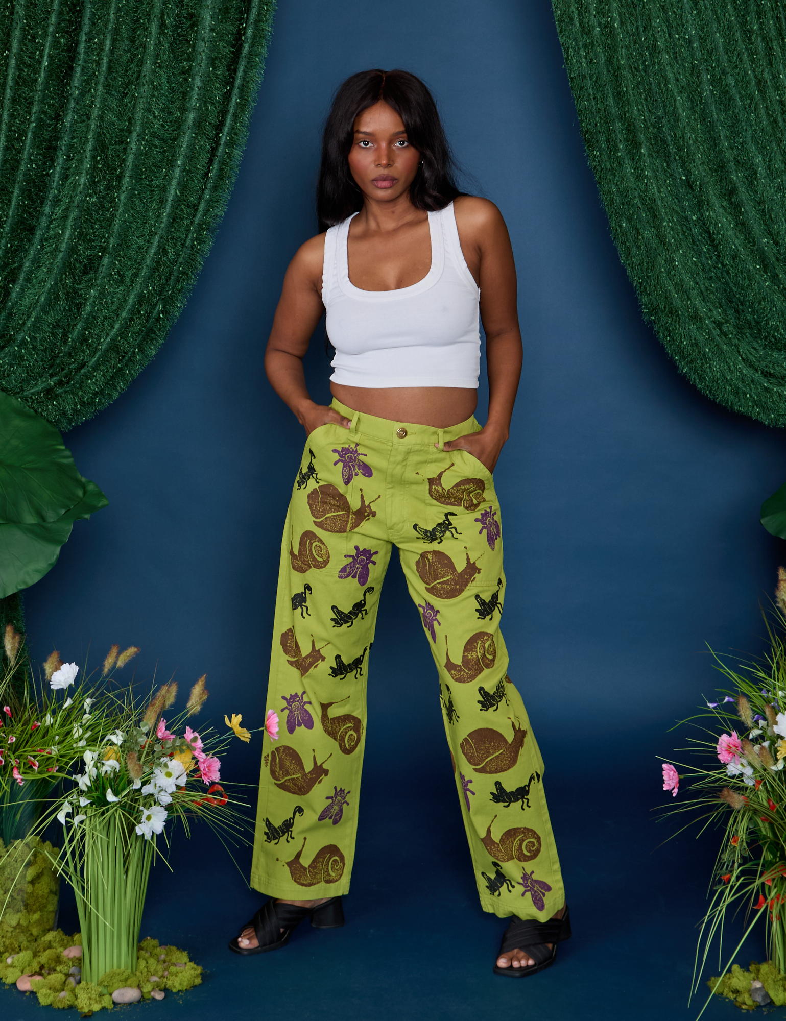 Paintstamped Work Pants - Big Bug