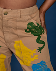 Paintstamped Work Pants - Froggy