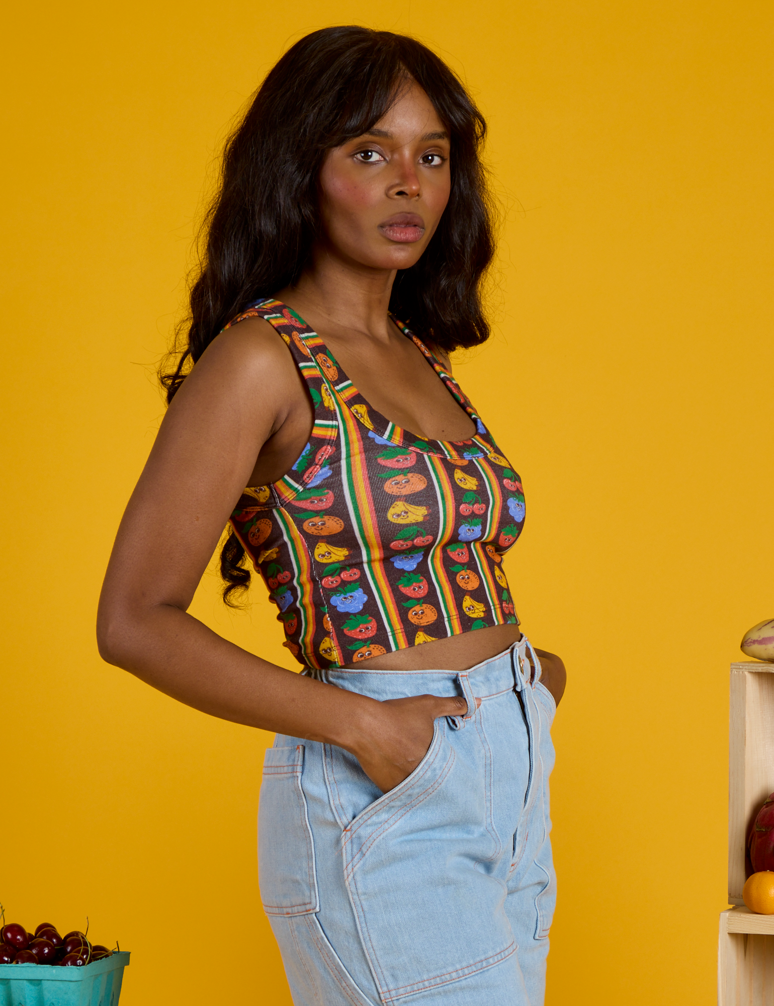 Cropped Tank - Fruit Fantasy