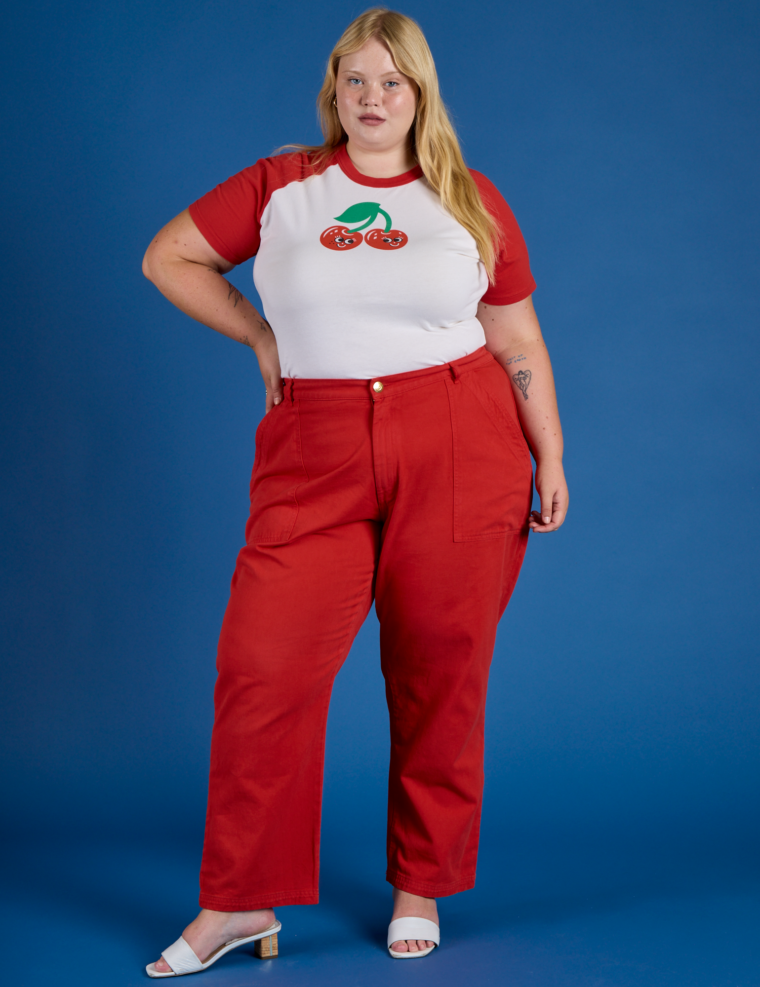 Produce Raglan Tee - Cherry