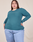 Marielena is wearing 2XL Honeycomb Thermal in Marine Blue