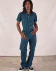 Long Jumpsuit in Lagoon worn by Jerrod