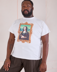 Elijah is 6'4" and wearing 2XL Masters Organic Tee in Mona Lisa