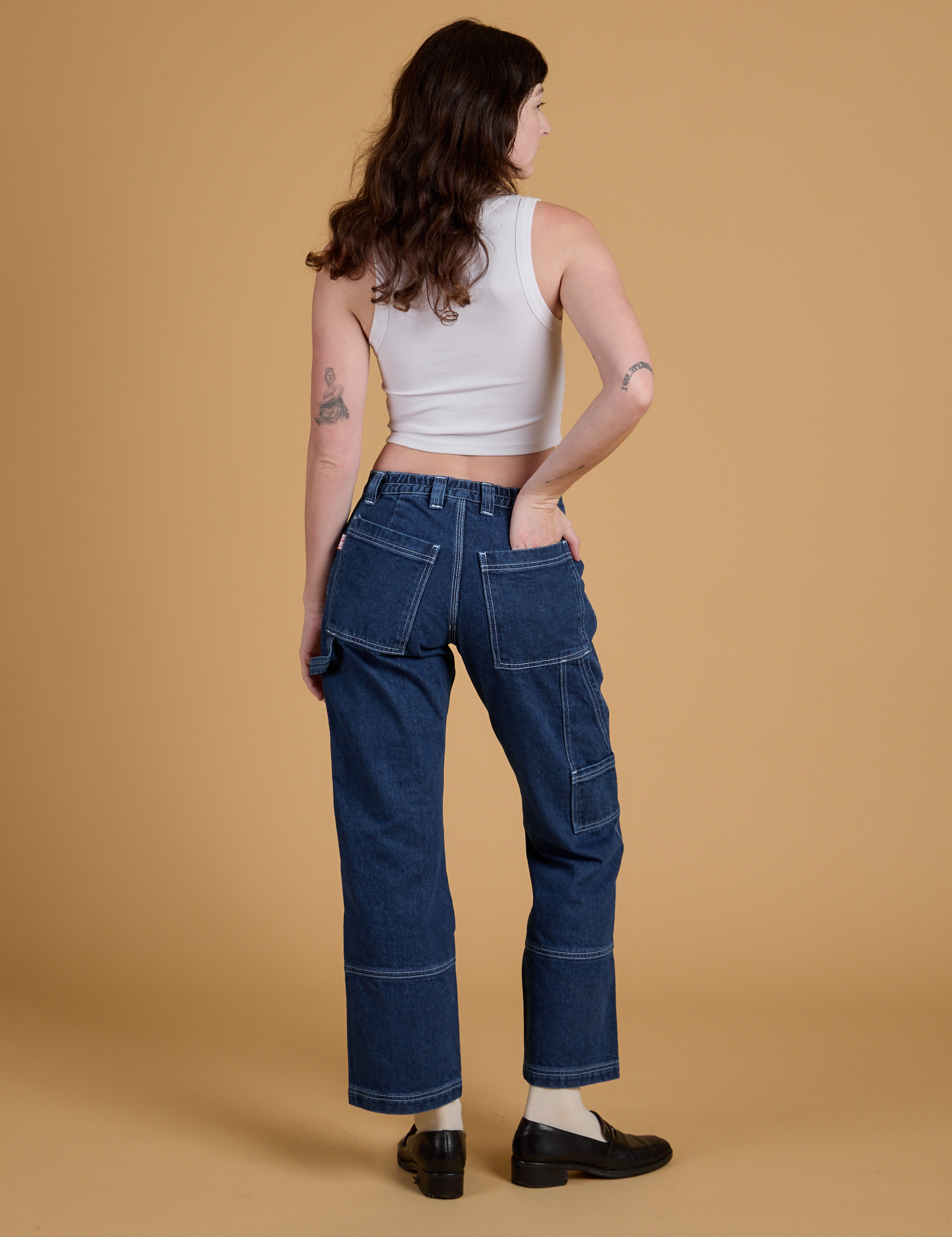 Mid-Rise Carpenter Jeans - Dark Wash