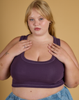 Contrast Stitch Mini Tank - Nebula Purple