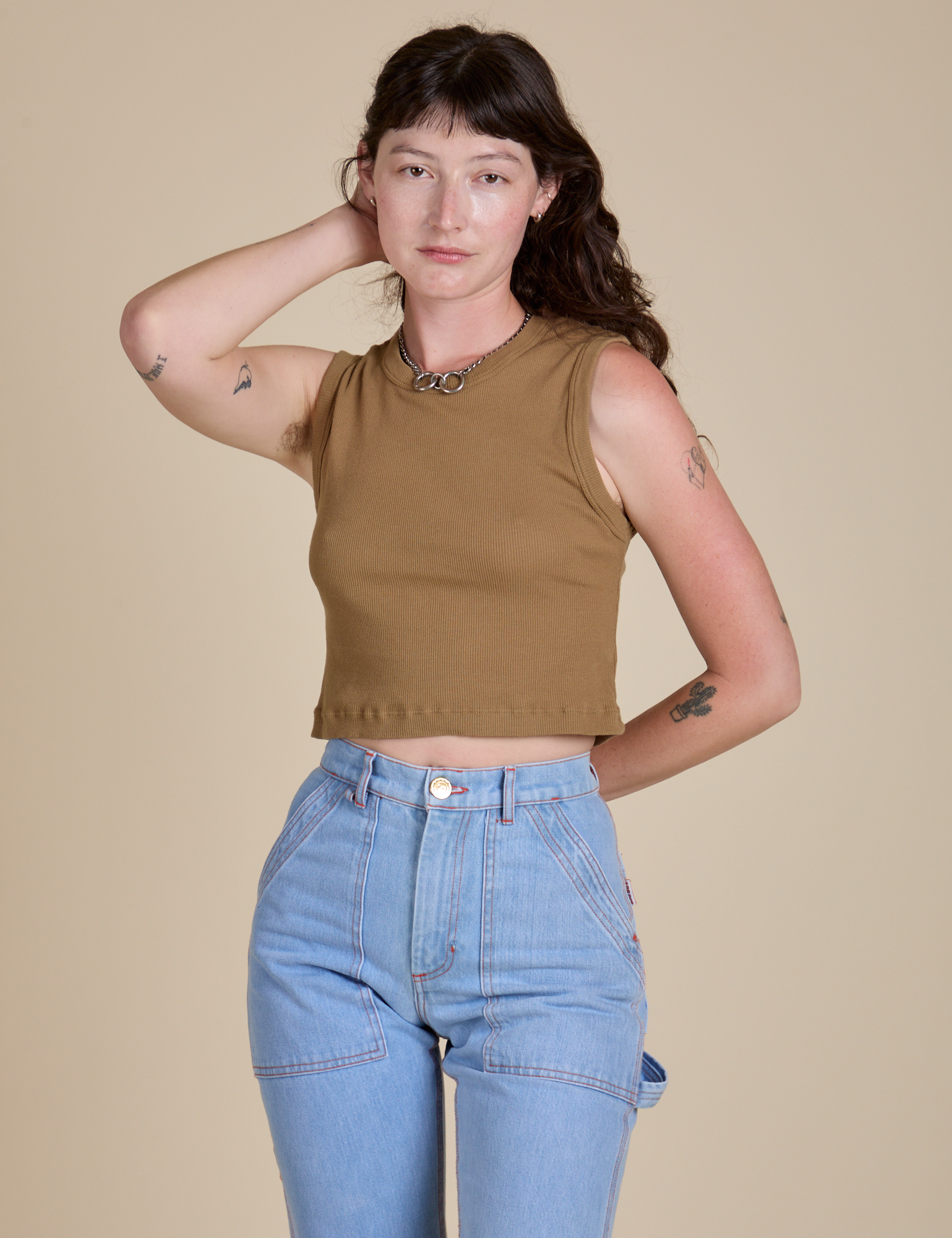 Muscle Tee in Desert Brown on Alex
