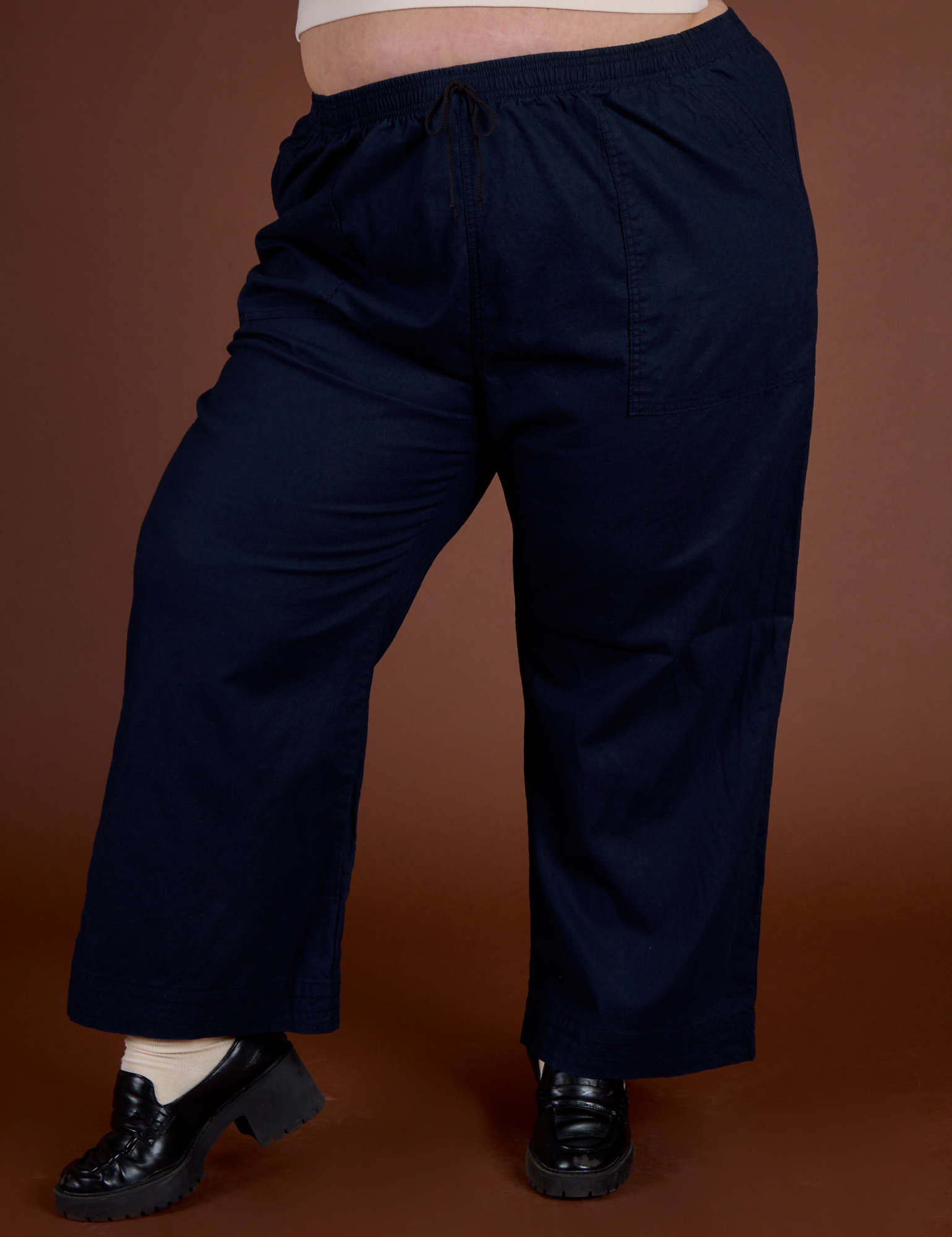 TRY-A-STYLE TUESDAY - Linen Action Pants - Navy Blue *FINAL SALE*