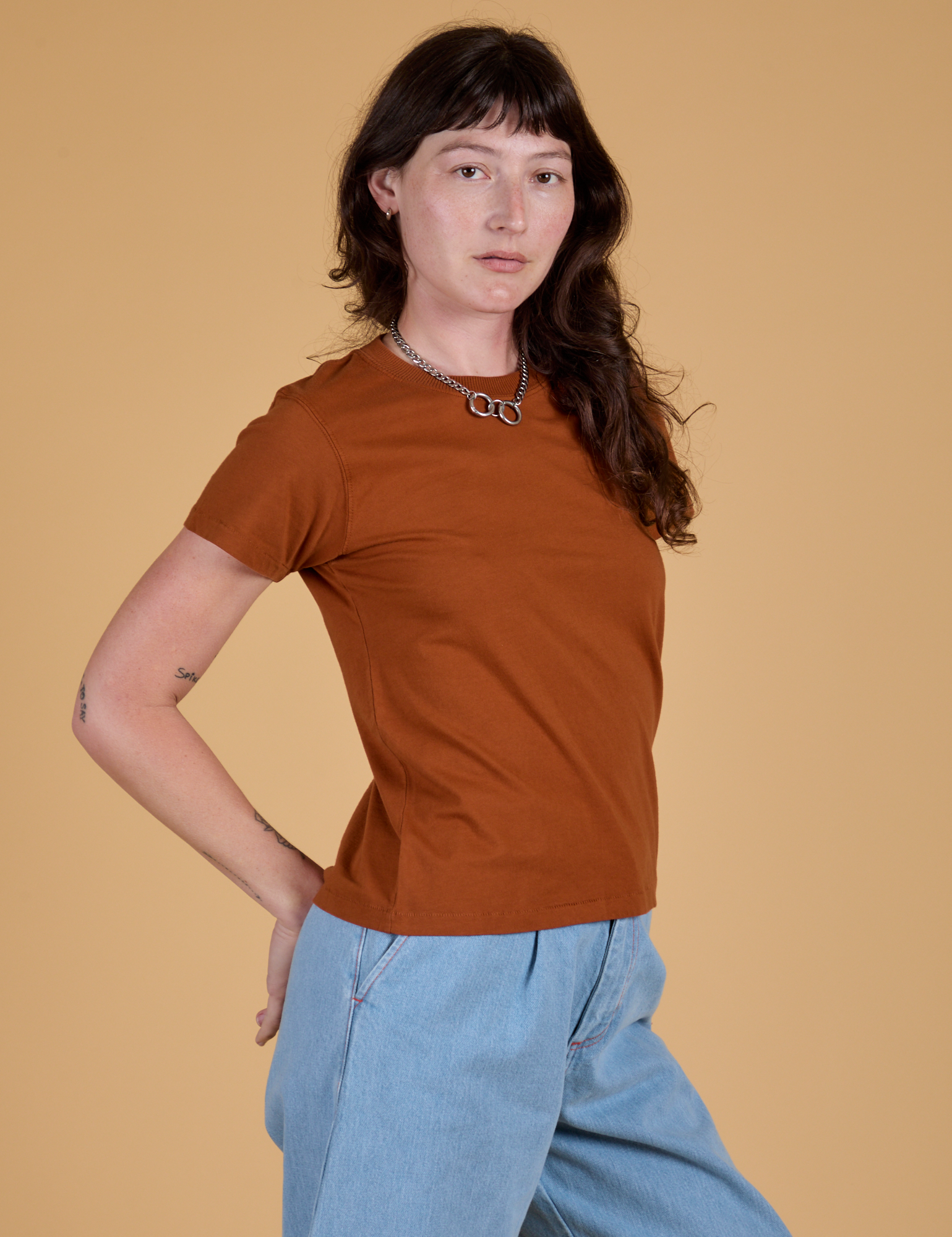 The Organic Vintage Tee - Burnt Terracotta – BIG BUD PRESS