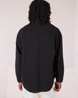 Twill Overshirt in Basic Black back view on  Jerrod