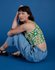 Deep-Cut Racerback Tank - Spring Quilt Print