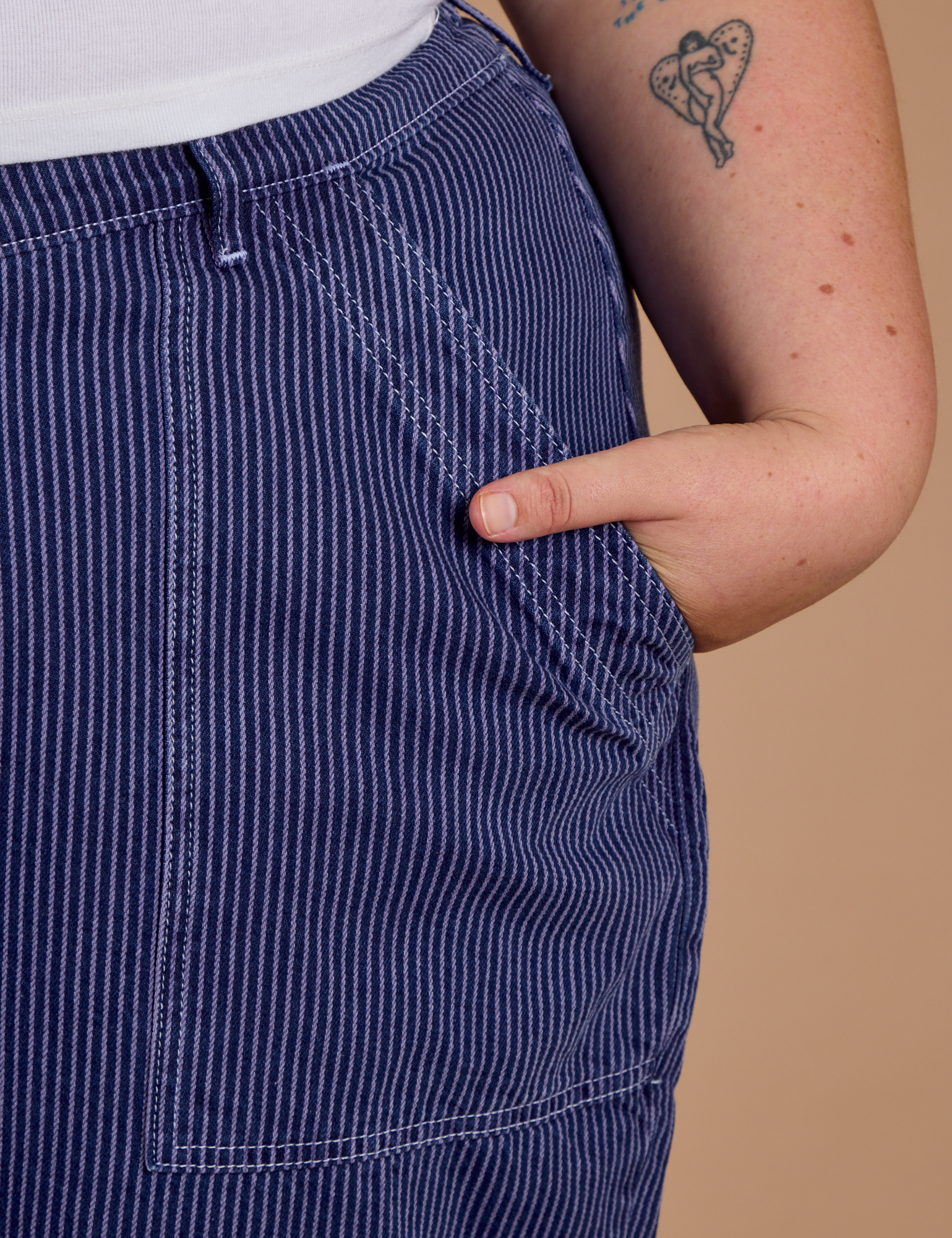 Railroad Denim Work Pants - Faded Grape Overdye
