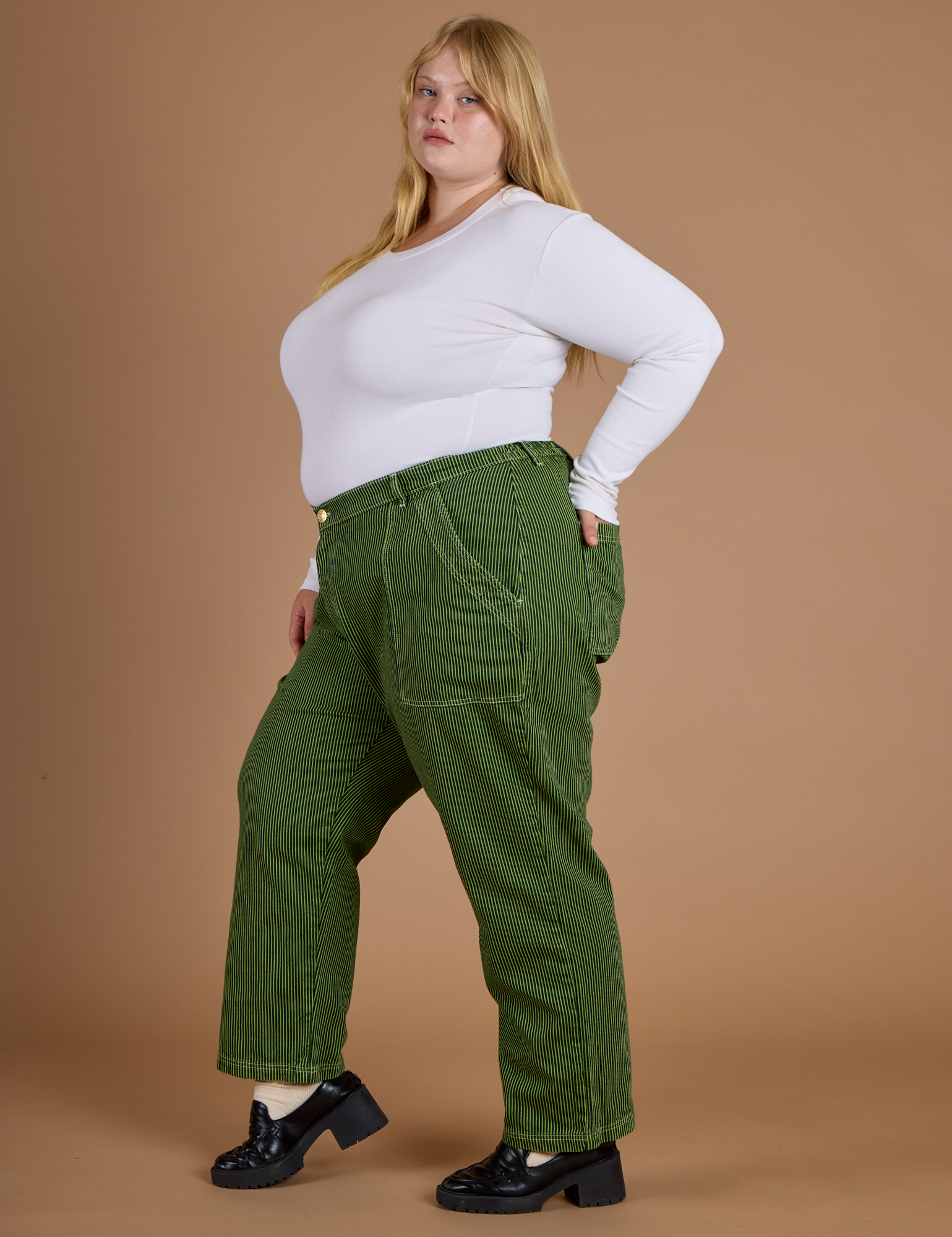 Railroad Denim Work Pants - Gross Green Overdye