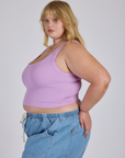 Cropped Tank Top - Lilac Purple