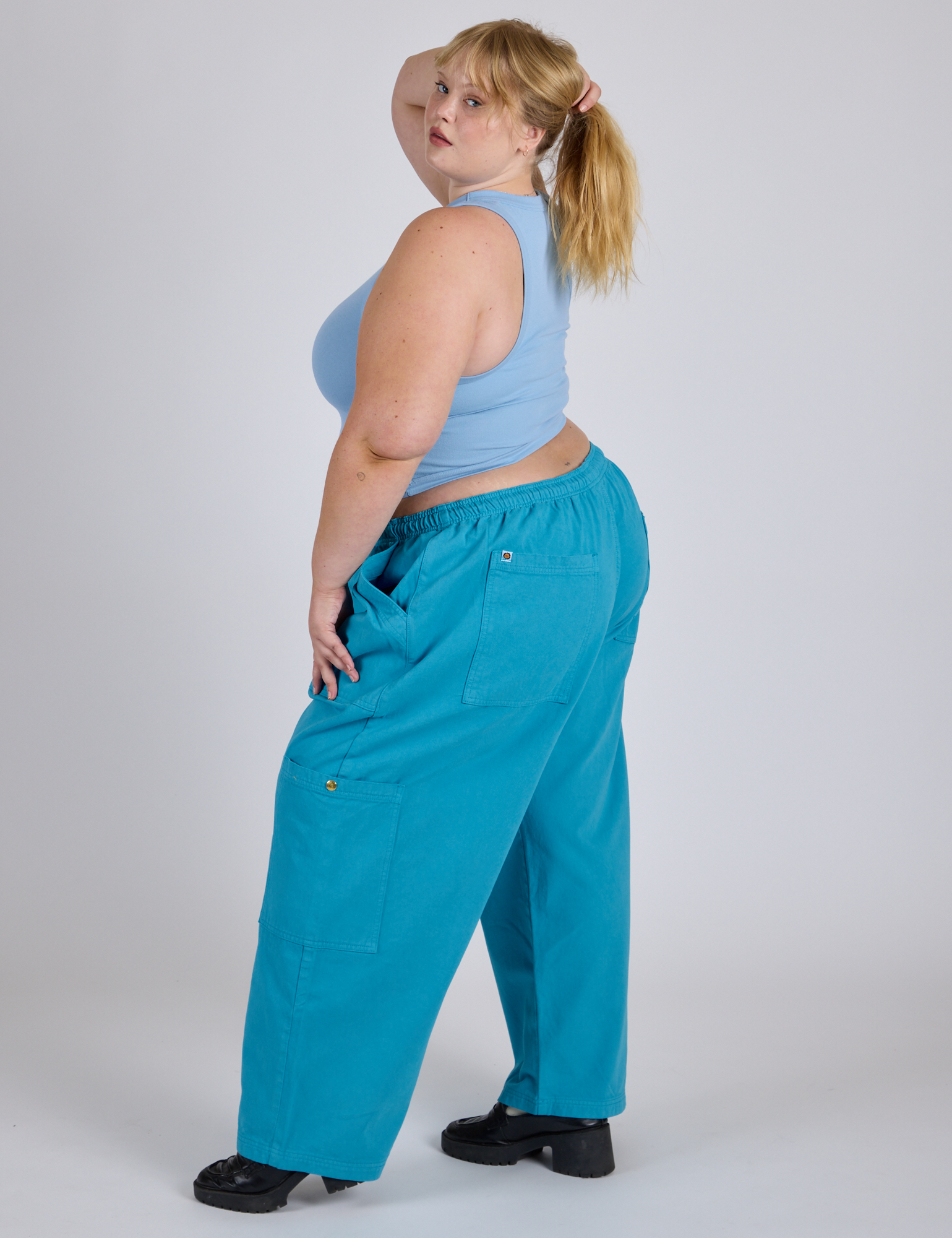 Drop Pocket Cargo Pants - Hawaiian Blue