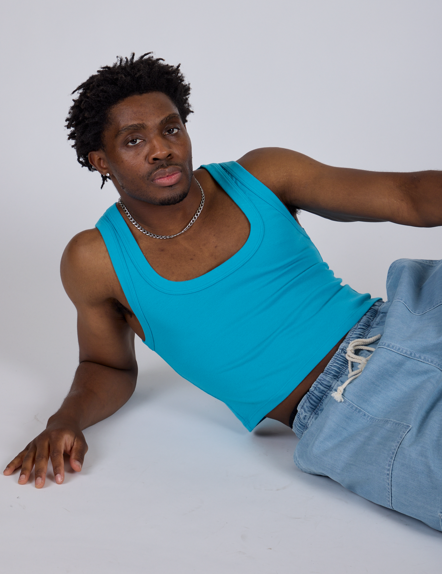 Cropped Tank Top - Hawaiian Blue – BIG BUD PRESS