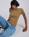 Jr. Varsity Tee in Desert Brown on Kira