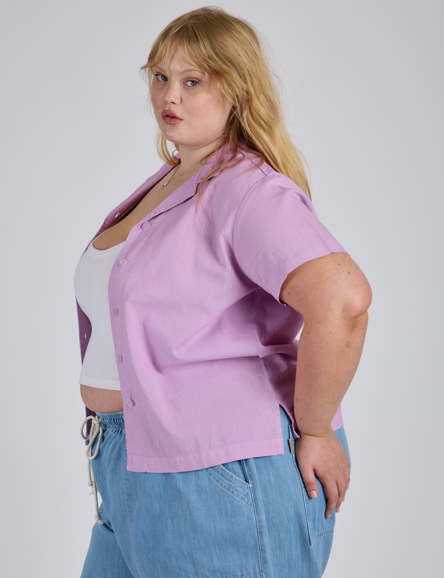 Pantry Button-Up - Lilac Purple