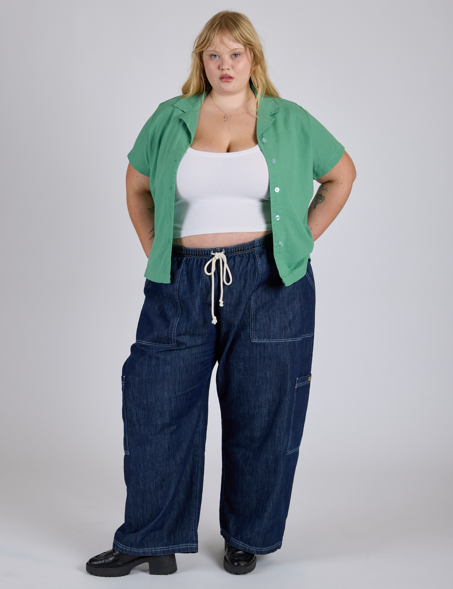 Pantry Button-Up - Seafoam Green