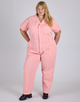 Short Sleeve Jumpsuit - Baby Pink