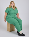 Short Sleeve Jumpsuit - Seafoam Green