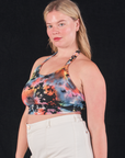 Halter Top in Rainbow Magic Waters angled view on Lish