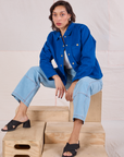 Denim Work Jacket in Royal Blue on Tiara