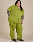 Short Sleeve Jumpsuit - Gross Green