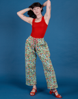 **PRE-ORDER - Ships 6-10 Weeks**  Strawberry Blossom Drop Pocket Cargo Pants
