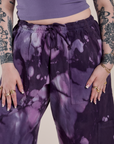 Close up of Magic Waters Drop Pocket Pants in Dark Lavender on Sydney