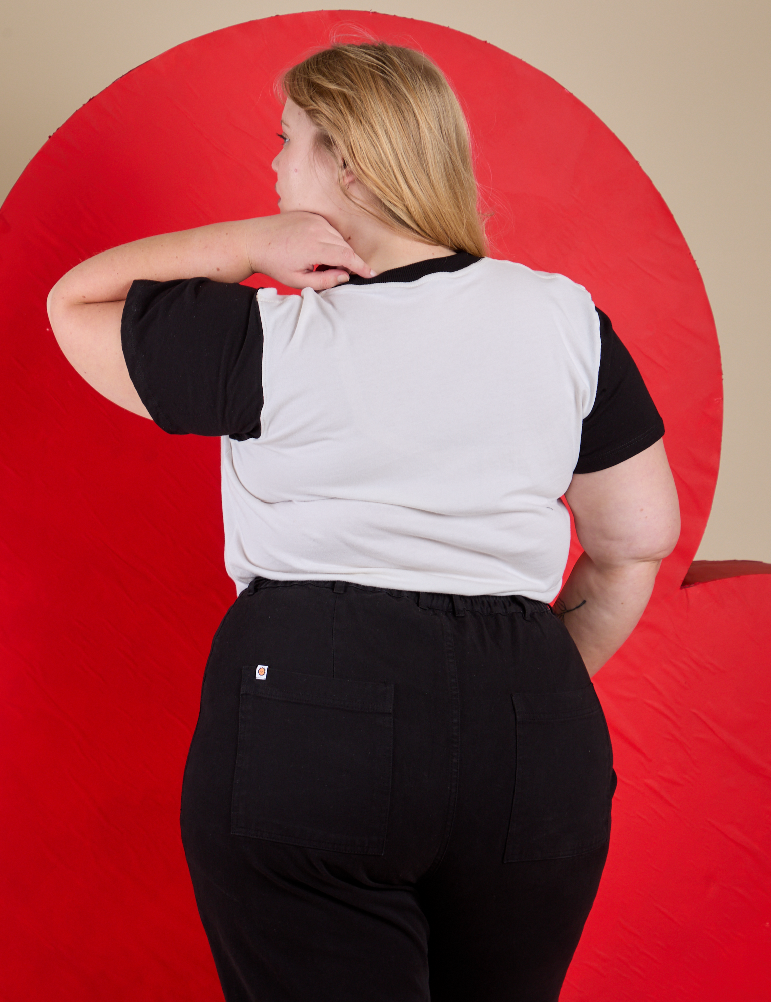 Vintage Tee in Hot Stuff back view on Juliet