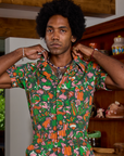 Short Sleeve Jumpsuit in Kitchen Collection front close up on Jerrod